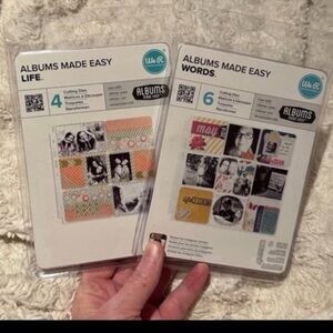 WE R MEMORY KEEPERS "Albums Made Easy" die cut sets NEW! "project life companion